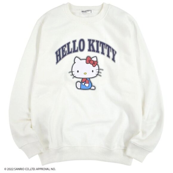 NEW Sanrio Hello Kitty White Sweatshirt - From Japan - Picture 1 of 6